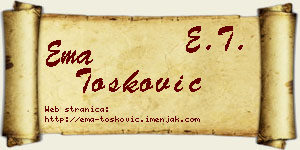 Ema Tošković vizit kartica